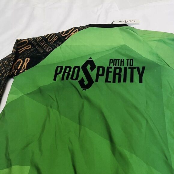 Prosperity Sz M WEALTH CREATOR Pro$Perity Casual Bomber Full Zip Jacket OOAK - Picture 10 of 16
